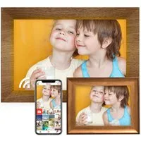 Fine Life Pro Digitaler Fotorahmen mit WiFi-Fotoübertragung. Digitaler Bilderrahmen (1280x800 Pixel, 32 GB, Körper-Sensor elektronischer Fotorahmen mit Frameo Foto/Video-Sharing)