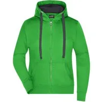 James & Nicholson Sweatjacke Hochwertige Damen Kapuzenjacke wasser- und schmutzabweisend JN594 Damen Sweatjacke Bionic