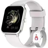 blackview Smartwatch Damen Herren mit 5 Tagen Akkulaufzeit,1,85" HD Touchscreen Smartwatch (1.85 Zoll, iOS/Android), mit Wechselband aus weichemSilikon und Ladekabel, KI-Sprachassistent, Herzfrequenz,SpO₂,Schlaf,100+ Sportmodi, 2 Armband