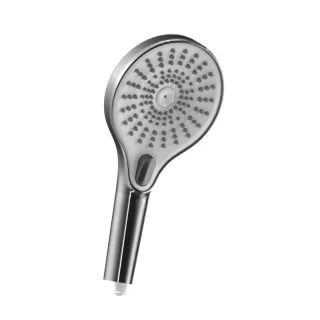 HSK Design-Handbrause AquaXPro Rund Weiß inkl. Brauseschlauch, Silber, 1100760 1100760