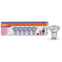 Ledvance LED-Leuchtmittel 5er OSRAM LED GU10 3,4W = 35W Reflektor 230lm 36° Warm 2700K DIMMBAR, GU10, Warmweiß