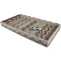 Signature Home Collection Dekotablett Tablett rechteckig Kunstleder Zickzack bunt Kosmetiktablett, buntes Muster in Zickzack, Oberfläche beschichtet