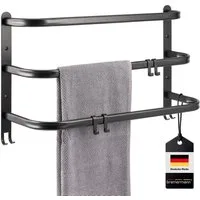 bremermann Handtuchhalter Wand-Handtuchhalter, 3 gestufte Ablagen, Handtuchstange, Wandmontage