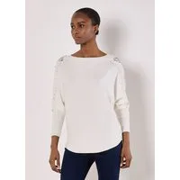 Apricot Strickpullover Rundhalspullover unifarben