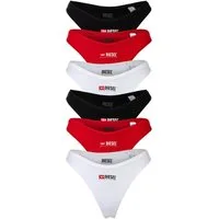 Diesel String Damen String 6er Pack Baumwolle (Packung, 6er Pack)