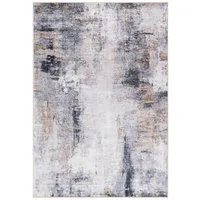 Mazovia Designteppich Modern Teppich Wohnzimmerteppich Abstrakt Vintage Grau Beige, 80 x 150 cm, Fußbodenheizung, Allergiker geeignet, Rutschfest