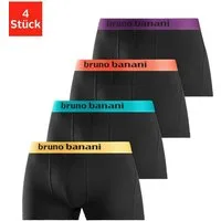 Bruno Banani Boxer Boxershorts für Herren (Packung, 4-St) mit farbigen Marken-Schriftzug am Bündchen