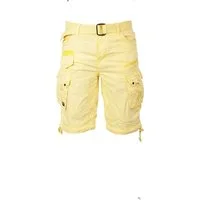 Geographical Norway Shorts Herren Cargo Shorts kurze Hose Short Bermuda Knielang Gürtel Sommer