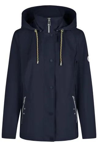 Barbara Lebek - Jacke mit Kapuze navy - Gr. - 46