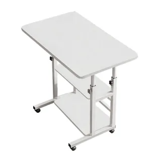 Livingandhome Laptoptisch, Weiß, Metall, 37x90x60 cm, Arbeitszimmer, Schreibtische, Laptoptische