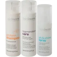 Hairdreams Haarpflege-Set Proteinshampoo + Regeneration Care + Ph&Shine Spray, Set, 3-tlg., für Haare mit Echthaarverlängerungen