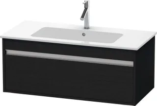 Duravit Ketho Waschtischunterbau wandhängend Eiche Schwarz Matt 1000x475x410 mm - KT642001616 KT642001616