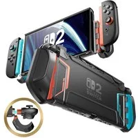 LuxusKollektion Spielekonsolen-Tasche Hülle Dockable TPU Griff Switch 2 Quick Release Joy Con Blau Rot