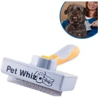 Best Direct® Fellbürste Pet Whiz Tierbürste, Metall, Gummi, (1-tlg), selbstreinigende Bürste für Hunde und Katzen, 19x11cm, Perlendesign