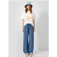 QS Weite Jeans Jeans-Hose Leichte Jeans / Mid Rise / Wide Leg