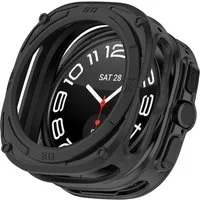Wigento Smartwatch-Hülle Für Samsung Galaxy Watch Ultra 47mm Armored TPU Gehäuse Hülle Schwarz