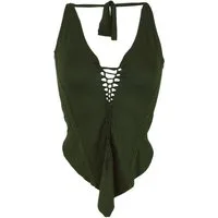 Guru-Shop T-Shirt Goa Top, Psytrance, Bandeau Top, Neckholder Top.. Festival, Ethno Style, Psychedelic, alternative Bekleidung