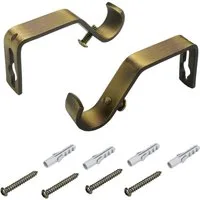 Liedeco Träger, Gardinenstangen, (Set, 2-St), für Gardinenstangen Ø 16 mm
