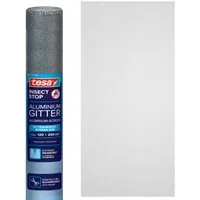tesa Fliegengitter-Gewebe Nachfüllrolle Aluminium - Alu-Gitter Ersatzrolle für Fliegengitter, (Packung, 1-St., Nachfüllrolle), INSECT STOP Ersatz-Rolle 120 cm x 250 cm