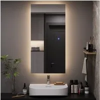 Vicco Badspiegel Miral, Glas, 100 x 50 cm mit Backlight Beleuchtung (1-St)