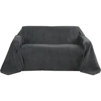 Beautissu Tagesdecke Tagesdecke 210x280 cm Überwurfdecken für Sofa Wildleder Anthrazit, Wildleder-Optik Überwurf Bettabdeckung Tagesdecken & Sofaüberwurf