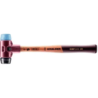 HALDER SIMPLEX - Schonhammer mit TE-Gehäuse und Holzstiel, Gummikomposition / TPE-soft - 3012.030