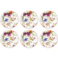 Villeroy & Boch Frühstücksteller Mariefleur Basic, Spülmaschinengeeignet, Mehrfarbig, Blumen, H: 1cm