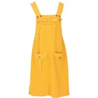 Guru-Shop Minirock Latzrock, Trägerkleid, Hippierock - gelb alternative Bekleidung