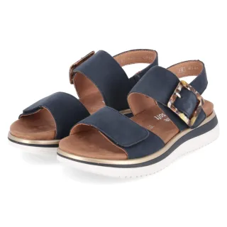 Remonte Sandalen - Gr. 37 - Blau - Rauleder