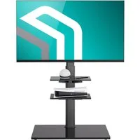 ONKRON TV-Ständer ONKRON 32"-65", 40 kg max, VESA 600x400, TS5550-B, (bis 65,00 Zoll, TS5550-BLK, TS5550-BLK, max. Belastbarkeit 30kg, Schwenkwinkel: +/- 25°, Hartglasfuß)