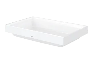 TOTO CS Aufsatzwaschtisch, eckig, 600 mm, ohne Hahnloch, mit Überlauf, LW1716WH LW1716WH