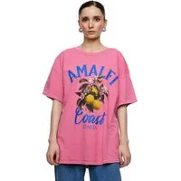Worldclassca T-Shirt Worldclassca Oversized Print Amalfi Coast T-Shirt Sommer Oberteil Print - AMALFI C0AST ITALIA