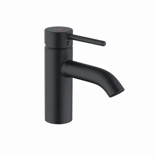 Kludi BOZZ Waschtischarmatur 75mm EcoPlus, ohne Ablaufgarnitur mattschwarz, 383893976 383893976
