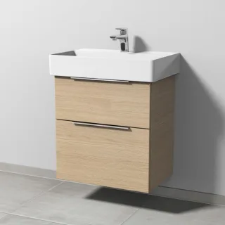 Sanipa 3way Waschtischunterbau zu Duravit Dura Square Waschtisch mit 2 Auszügen, Eiche-Nordic UM42348