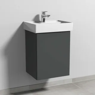 Sanipa 3way Waschtischunterbau zu Villeroy & Boch Collaro Waschtisch mit 1 Tür, Anthrazit-Matt SM83122