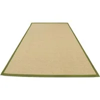 casa pura Sisalteppich Amazonas Natur mit farbiger Bordüre, Teppich in 6 Farben, rechteckig, Höhe: 6 mm, verschiedene Größen & Farben, Fußbodenheizung geeignet