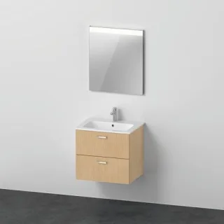 Duravit XBase Möbelwaschtisch mit Waschtischunterbau und Spiegel 630x490x2000 mm - XB0070030300000 XB0070030300000