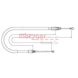 Metzger Handbremsseil hinten Peugeot 407