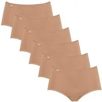 sloggi Midislip 6er Pack 24/7 Cotton (Spar-Set, 6-St) Midi Slip - Baumwolle - Atmungsaktiv - Perfekter Sitz