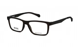 Hugo Boss Rectangular Herren Matt Braun Dunkel Ruthenium BOSS 0870