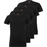 Levi's® Unterziehshirt Crew Neck Cotton Stretch T-Shirts (4-St) mit Rundhalsausschnitt