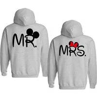 Couples Shop Kapuzenpullover Mr & Mrs Mister Misses Hoodie Pullover mit modischem Print