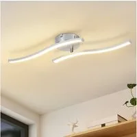 Nettlife Deckenleuchte Flur Schwarz 6W 3000K Modern Innen Wellen Design Warmweiß, LED fest integriert, Warmweiß, Schlafzimmerlampe Warmweiß LED Deckenbeleuchtung für Küche Flur