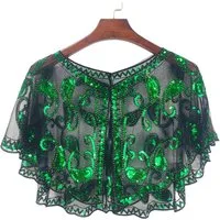 Zaewry Modeschal Pailletten Schal und Wraps für Damen Elegantes Abend Cape Weiche, Strickjacke Vintage Stola für Partykleider und Hochzeiten