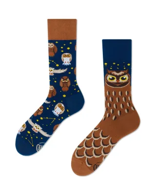 many mornings - Socken - OWLY MOLY blau/braun - Gr. - 46