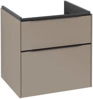 Villeroy & Boch Subway 3.0 Waschbeckenunterschrank, 2 Auszüge, 572 x 579 x 462 mm, Taupe / Taupe C57801VM