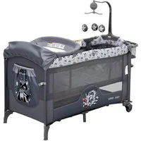 GarveeMore Babybett 5-in-1 Reisebett, faltbares Babybett für Babys mit Wickeltisch, Wiegefunktion,Hängespielzeug, 4 verstellbaren Höhen