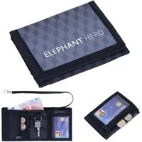 ELEPHANT Geldbörse Mädchen Jungen Hero Signature, Wallet Klettbörse Schülerbörse Schlüsselring Ausweisfach