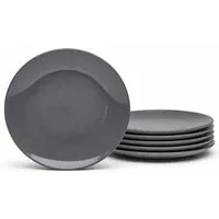 van Well Speiseteller Malmö, Teller 27 cm, 6 Stück, (6 St), Teller Set, Steingut, spülmaschinen-/mikrowellengeeignet