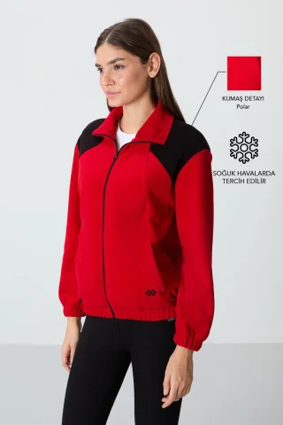 Übergroßer Farbblock-Half-Zip-Sweatshirt